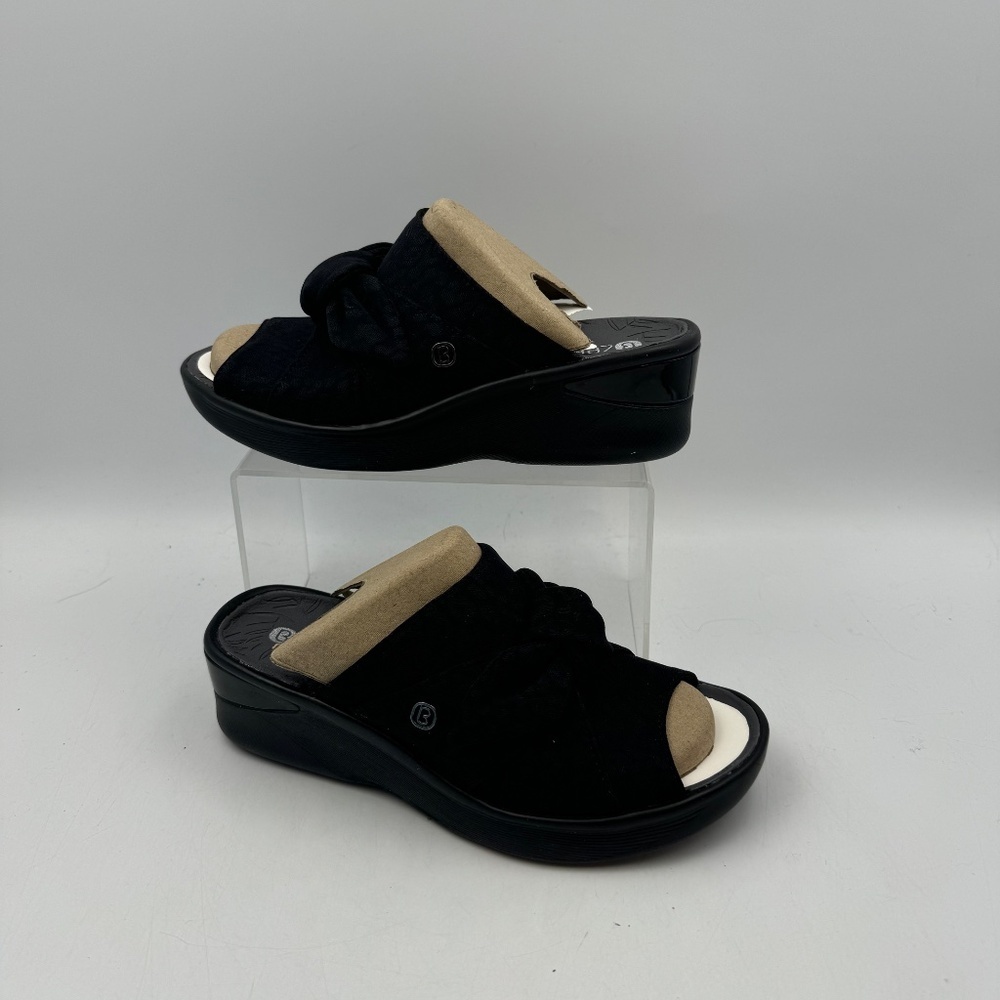 NEW Bzees Black LifeStride Smile Wedge Sandal US Size 6.5 - Picture 3 of 7